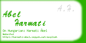 abel harmati business card